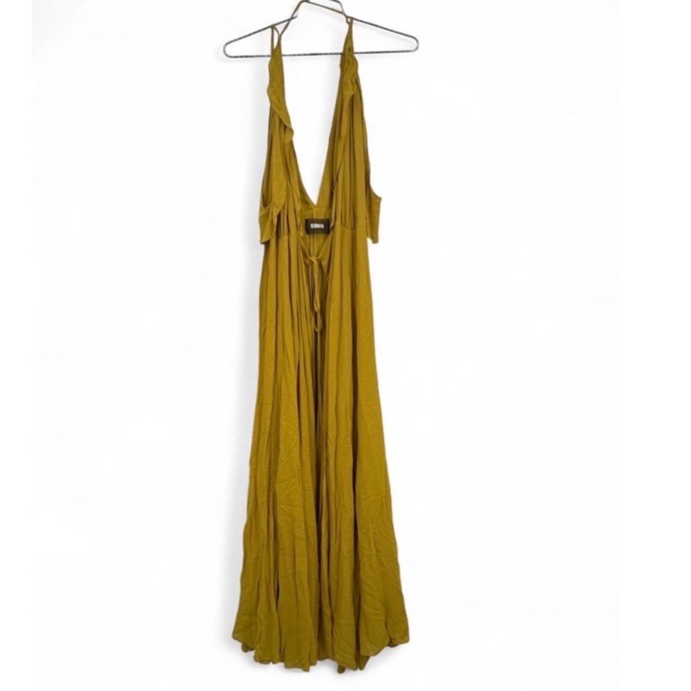Reformation Maxi Cardigan Women 8 Mustard Yellow Boho Festival Cover Up